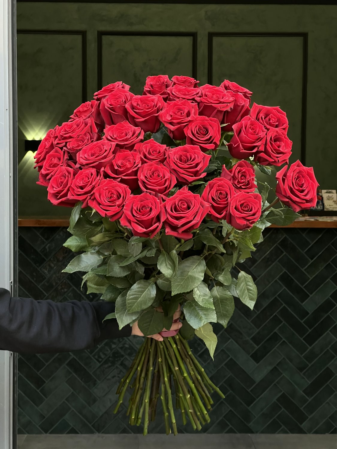 Букет из 35 розовых роз Эквадор